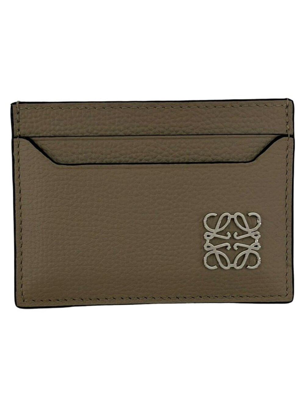 Loewe Card Case Anagram Plain Beige Leather